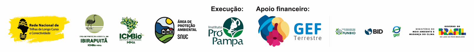Logos de execução e apoio financeiro