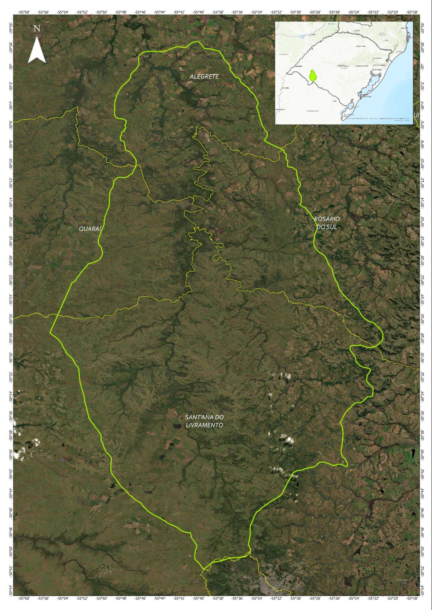 Mapa Trilhas do Pampa